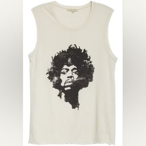 Nili Lotan $165 Jimi Hendrix Muscle Concert Tee In Dirty White Small